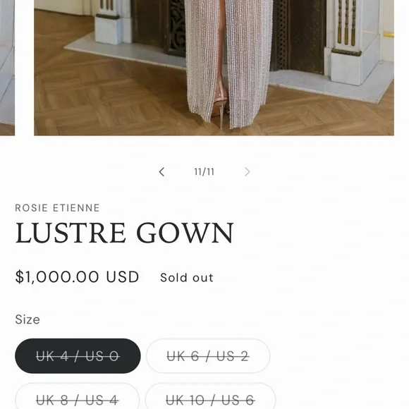 Rosie Etienne Lustre Gown - Picture 3 of 16